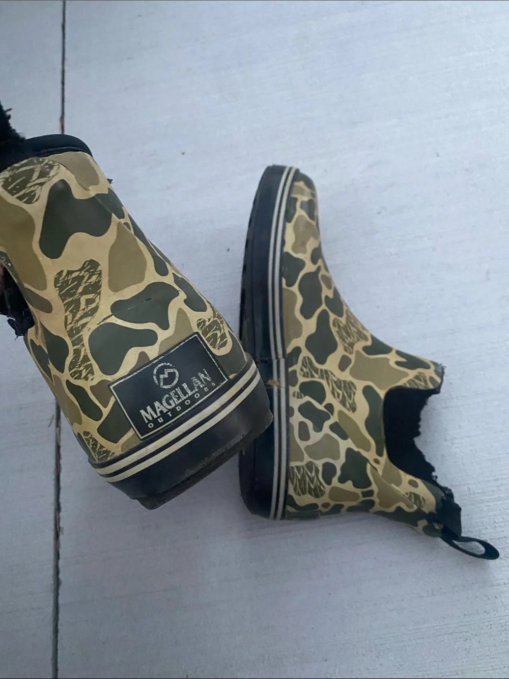 Magellan Outdoors Camo Chelsea Rain Boots - Olive/Black